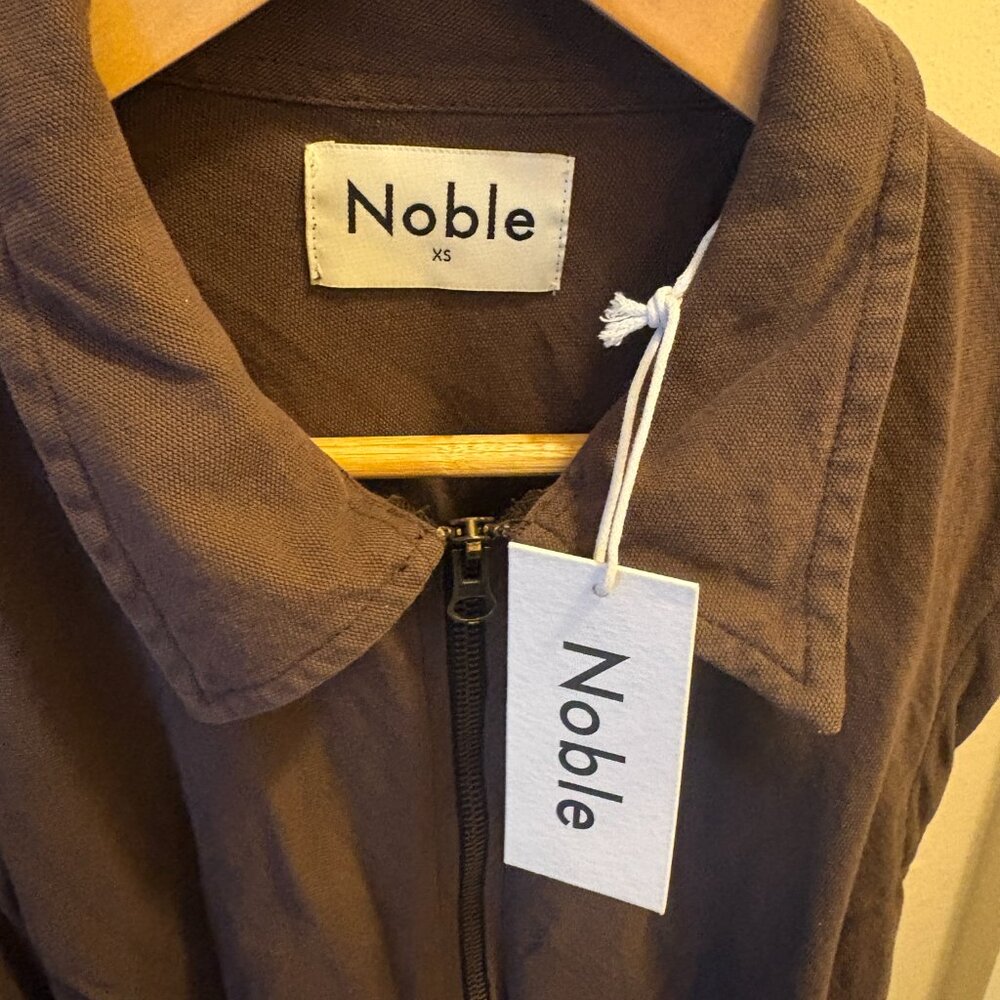 New Noble Brown/Chocolate Tank Suit/Sleeveless Utility Romper XS - Picture 4 of 5